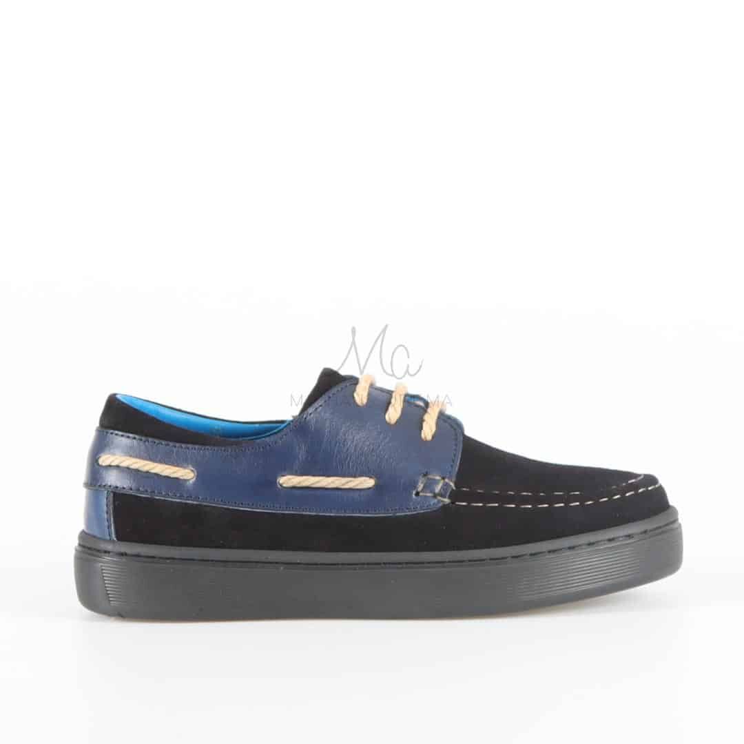 JERSEY - Mocassins en Daim Enfant en Bleu