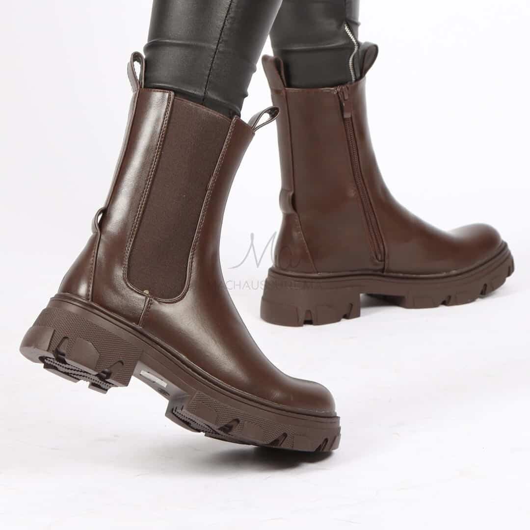 Natalia - Bottines À Talon En Marron thumbnail 1
