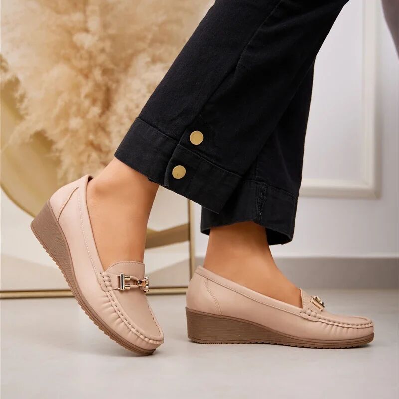 Sublimoc – Mocassins Compensées En Beige