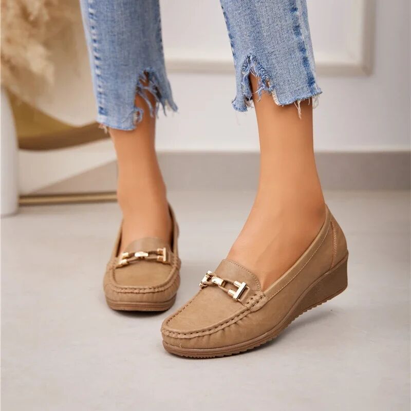 Sublimoc – Mocassins Compensées En Beige