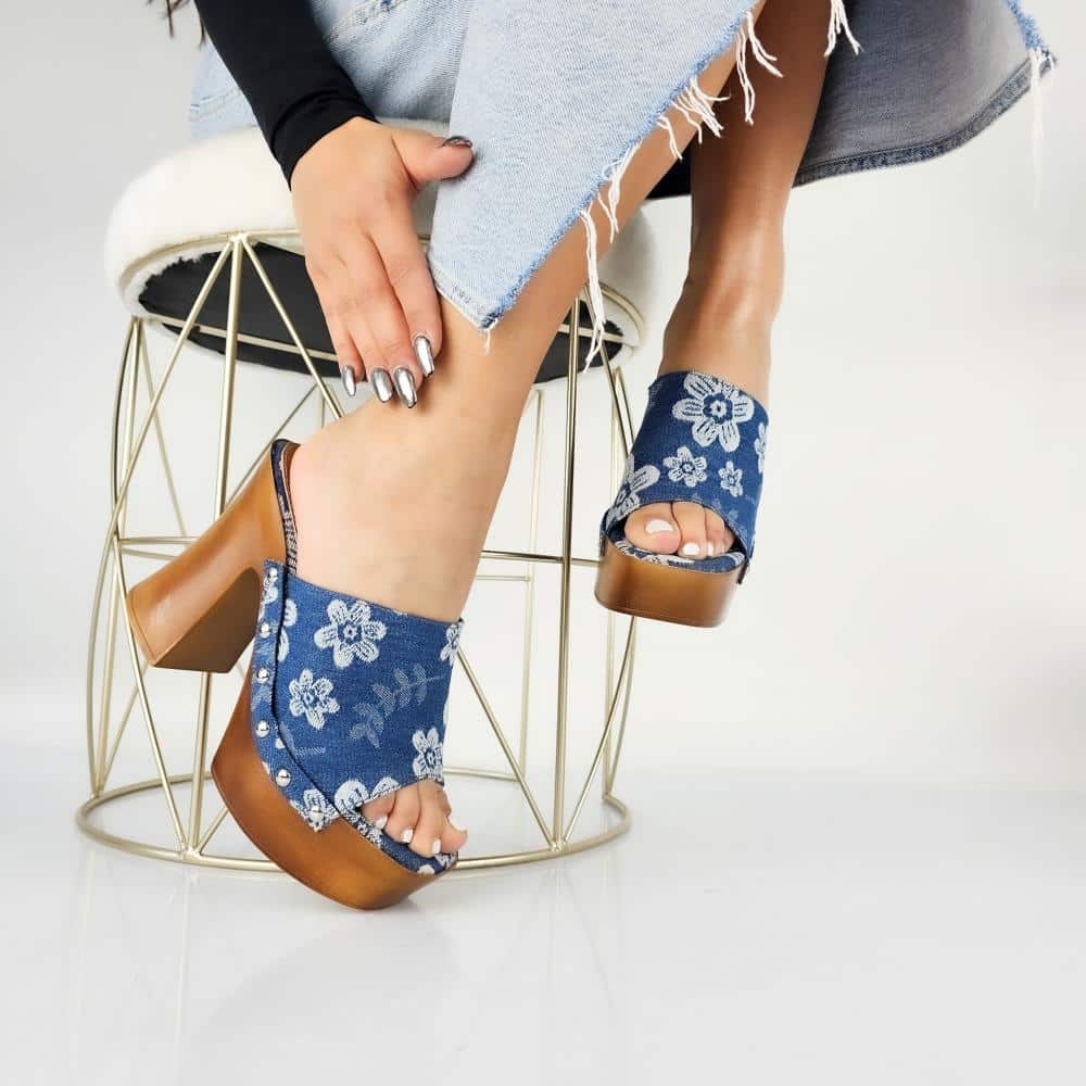 Mimosa - Sandales À Talon En Jeans