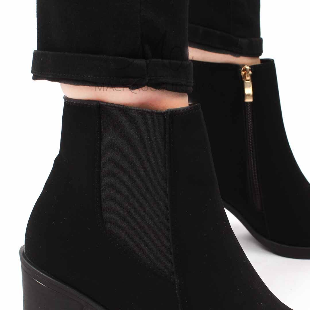 Chuky Heel Bottines- Noir