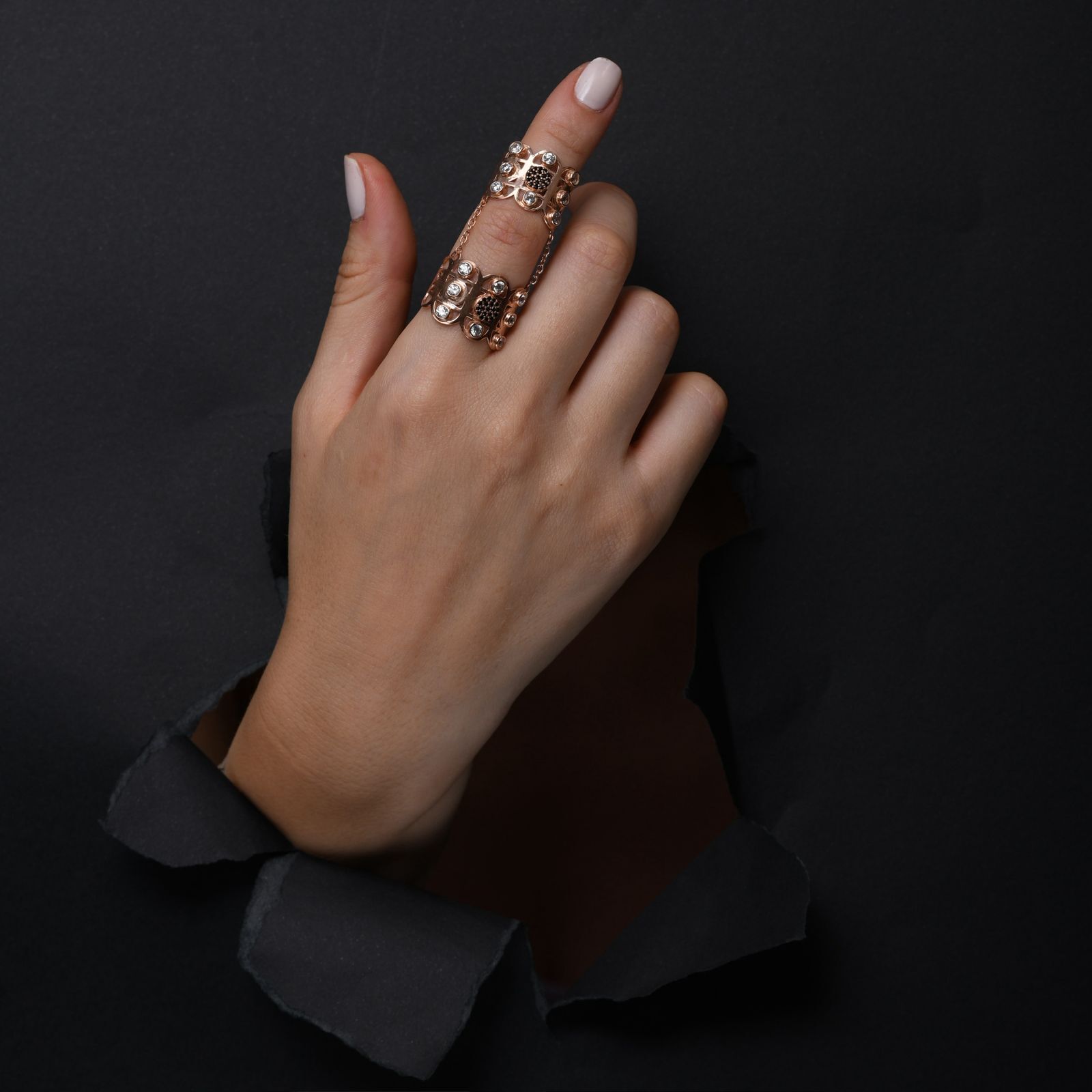 Bague Double Moon