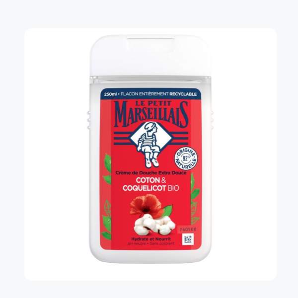 Gel Douche Extra Doux Coton & Coquelicot Bio