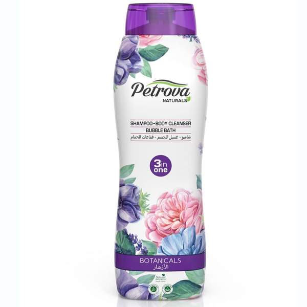 Gel Douche, Shampooing et Bulles 3 en 1 Fleur 800ml