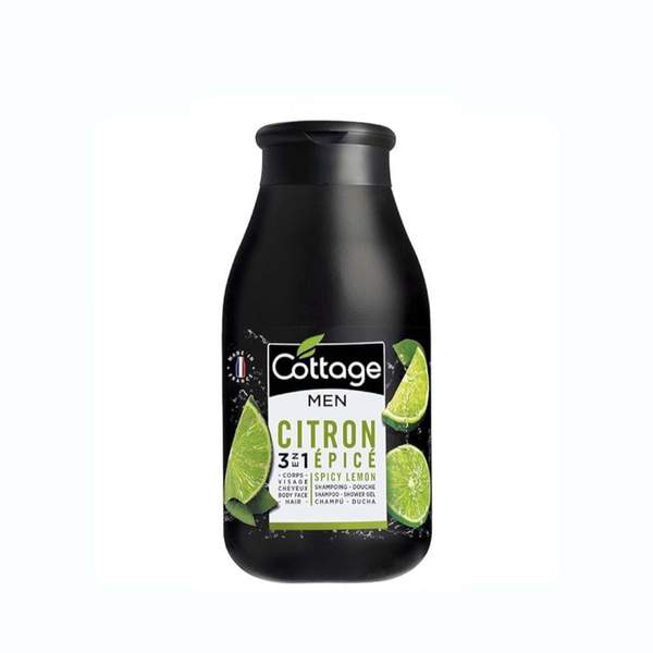 Shampoing Douche Hommes 3 en 1 Citron Épicé