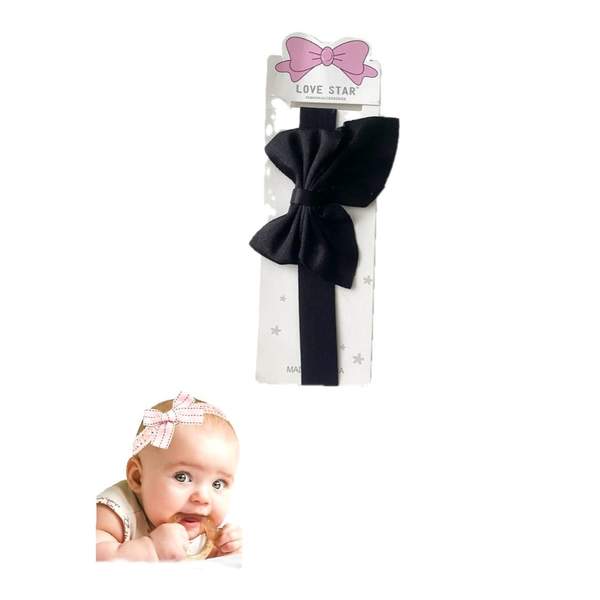 1 Serre Tête Elastique avec Nœud Noir