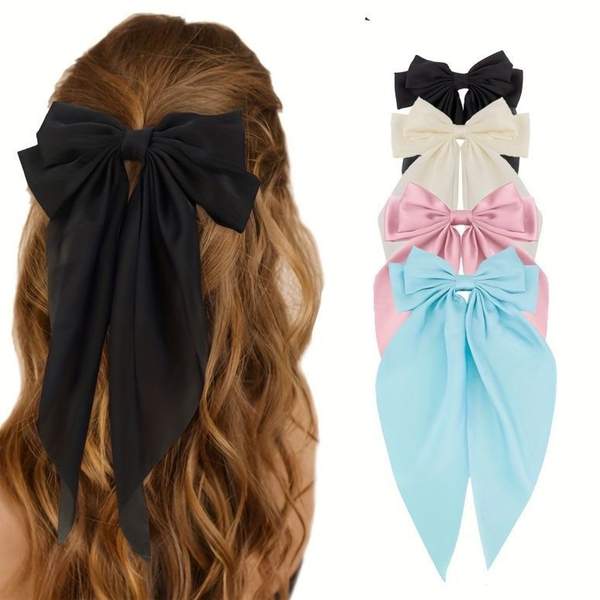 1 Pince à Cheveux en Ruban avec Nœud Papillon