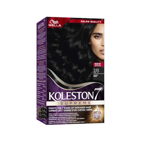 Wella Koleston7 Crème de Teinture Capillaire -black Noir 2/0