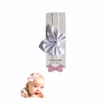 Serre Tête Élastique avec Nœud Blanc