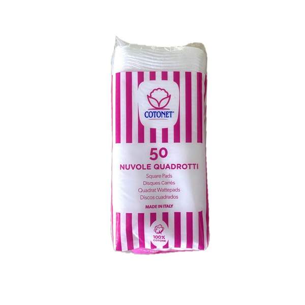 Cotonet Carres Doux Résistant pour le Nettoyage du Visage et Peau 50 Pièces