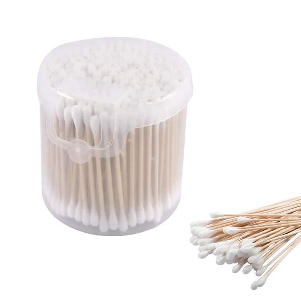 Coton Tige en Bois Double Tête Blanc