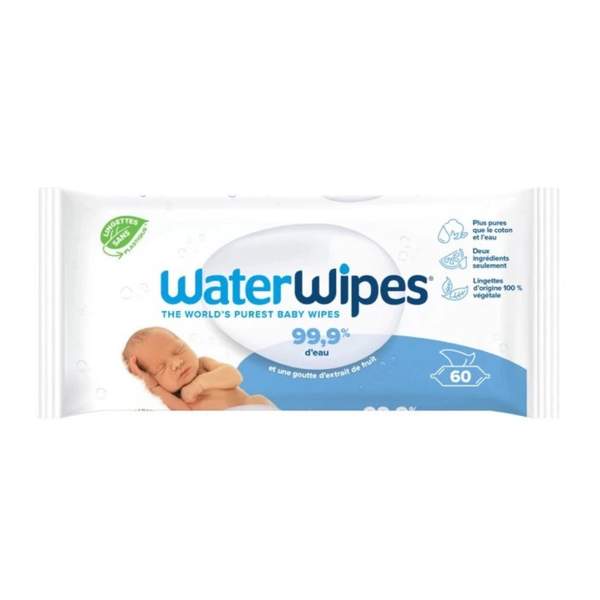 Waterwipes Lingettes Biodégradables Bébé | 60 U