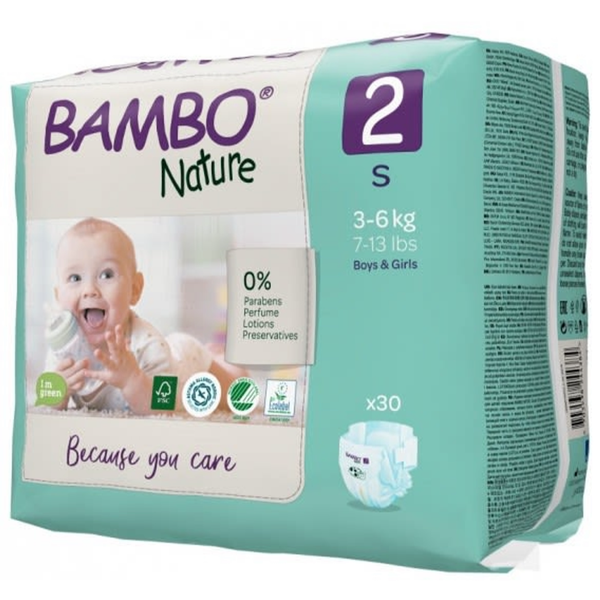 Nature 2 Couches Taille 2 S 3-6kg 30 Unités