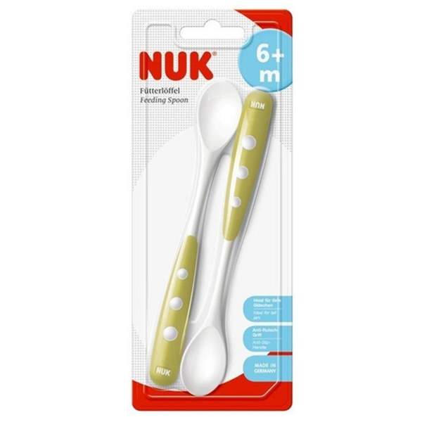 Ensemble de 2 Cuillères Longues Nuk Vert