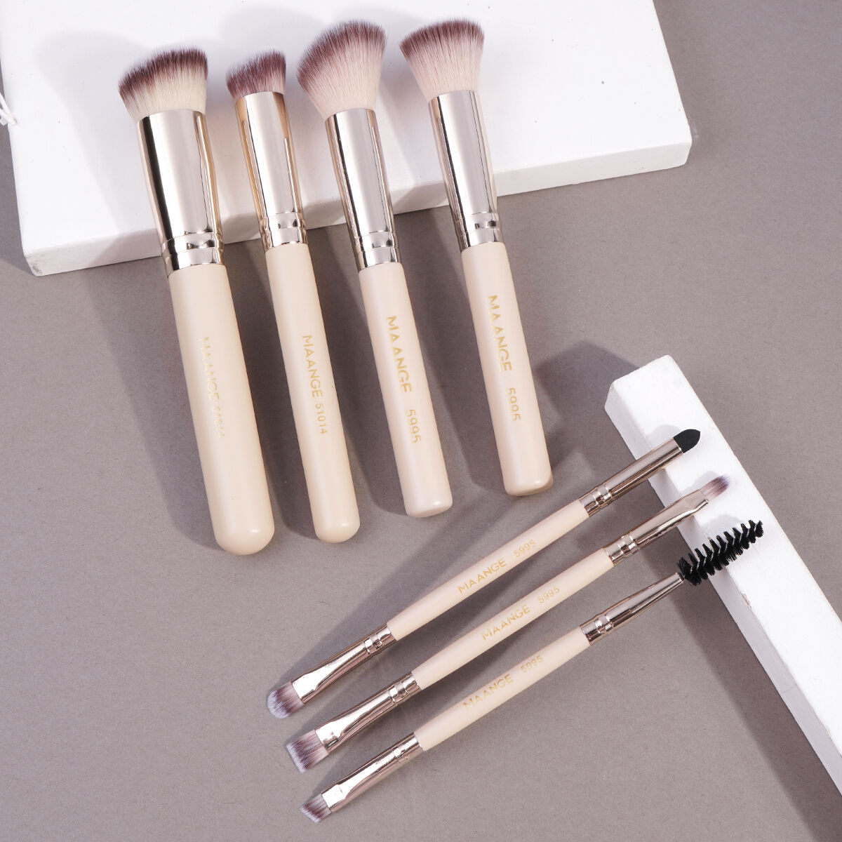 7 Pieces Makeup Brush-apricot thumbnail 3