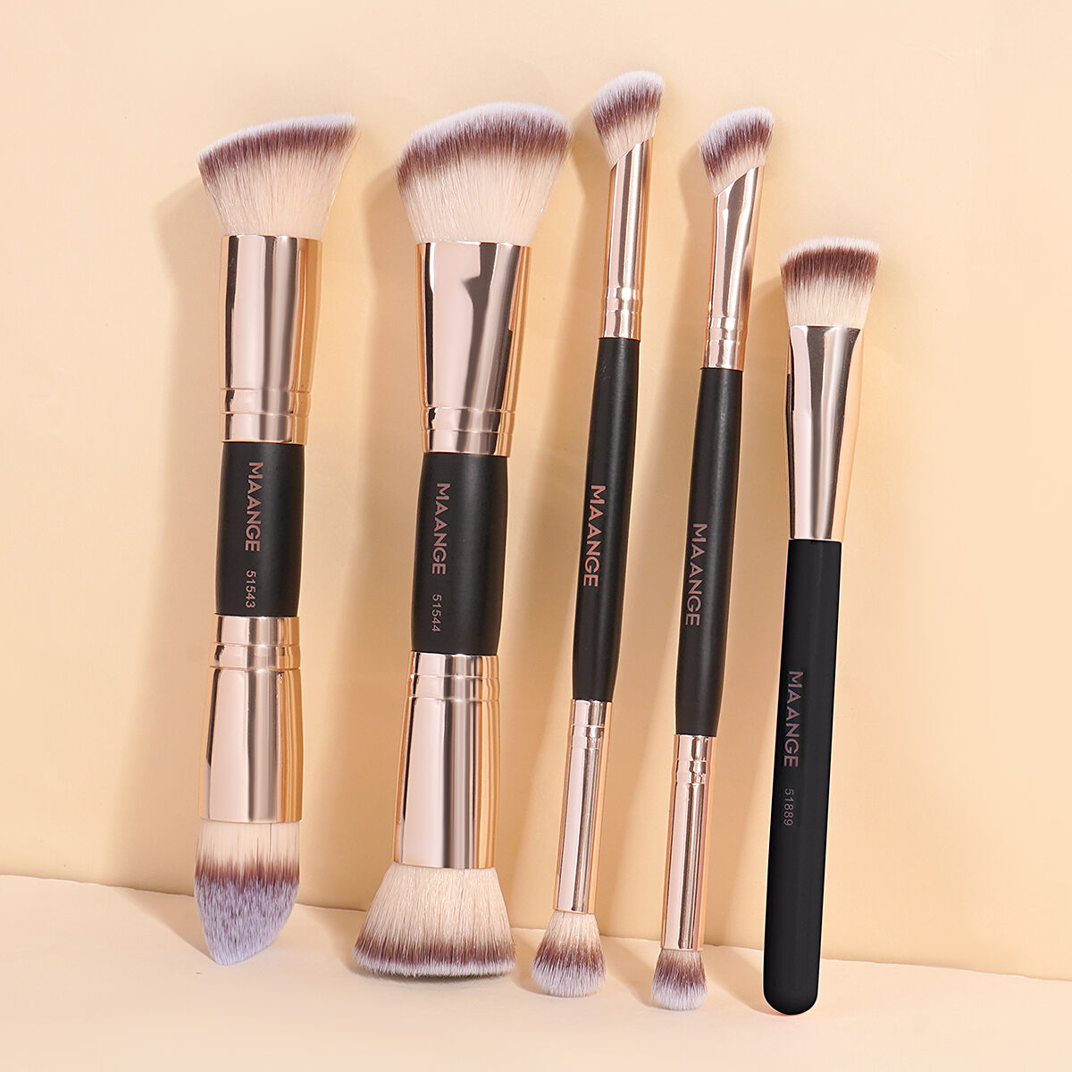 5 Pieces Double Head Makeup Brush- Hj thumbnail 4