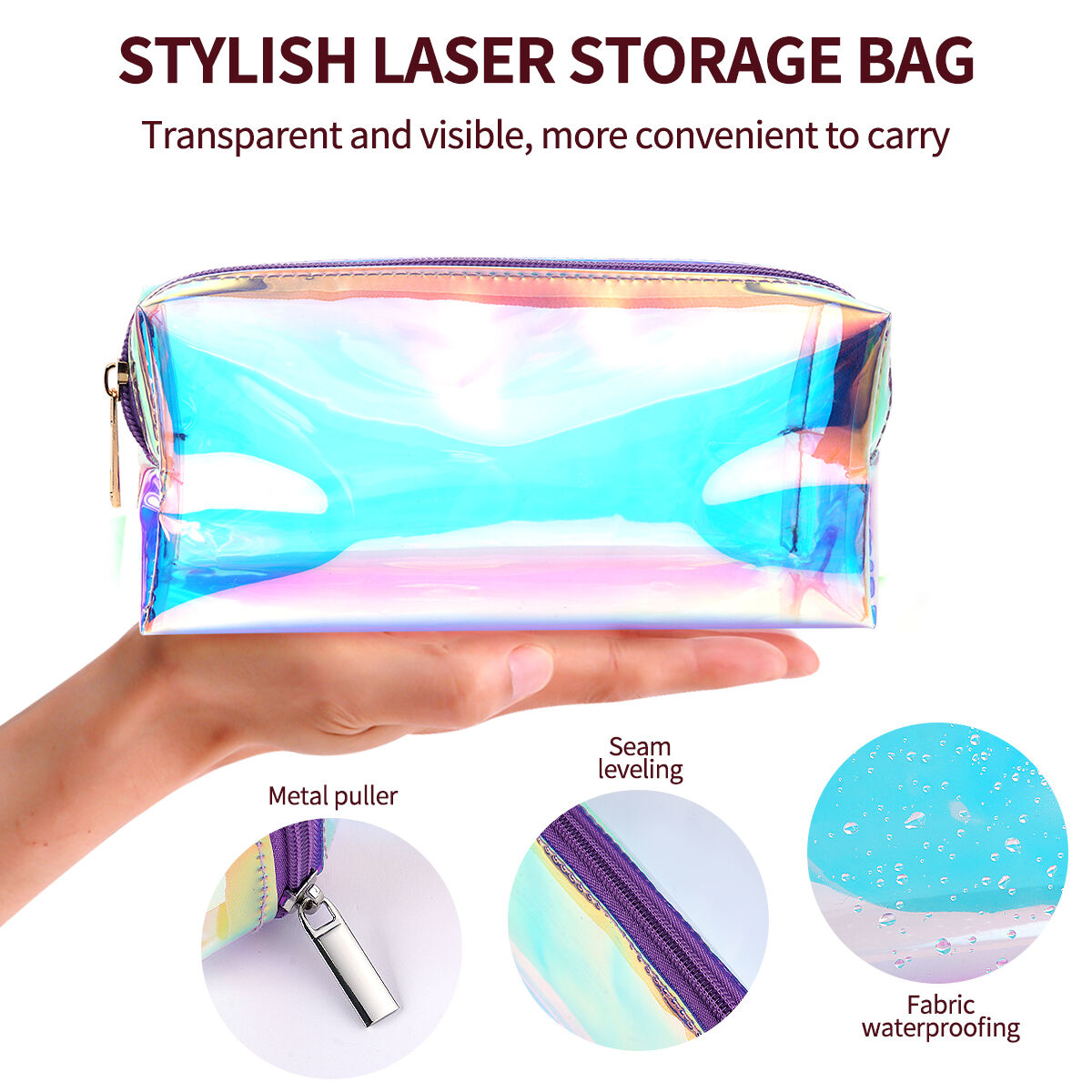 18 Pieces Makeup Brush+holographic Bag-k