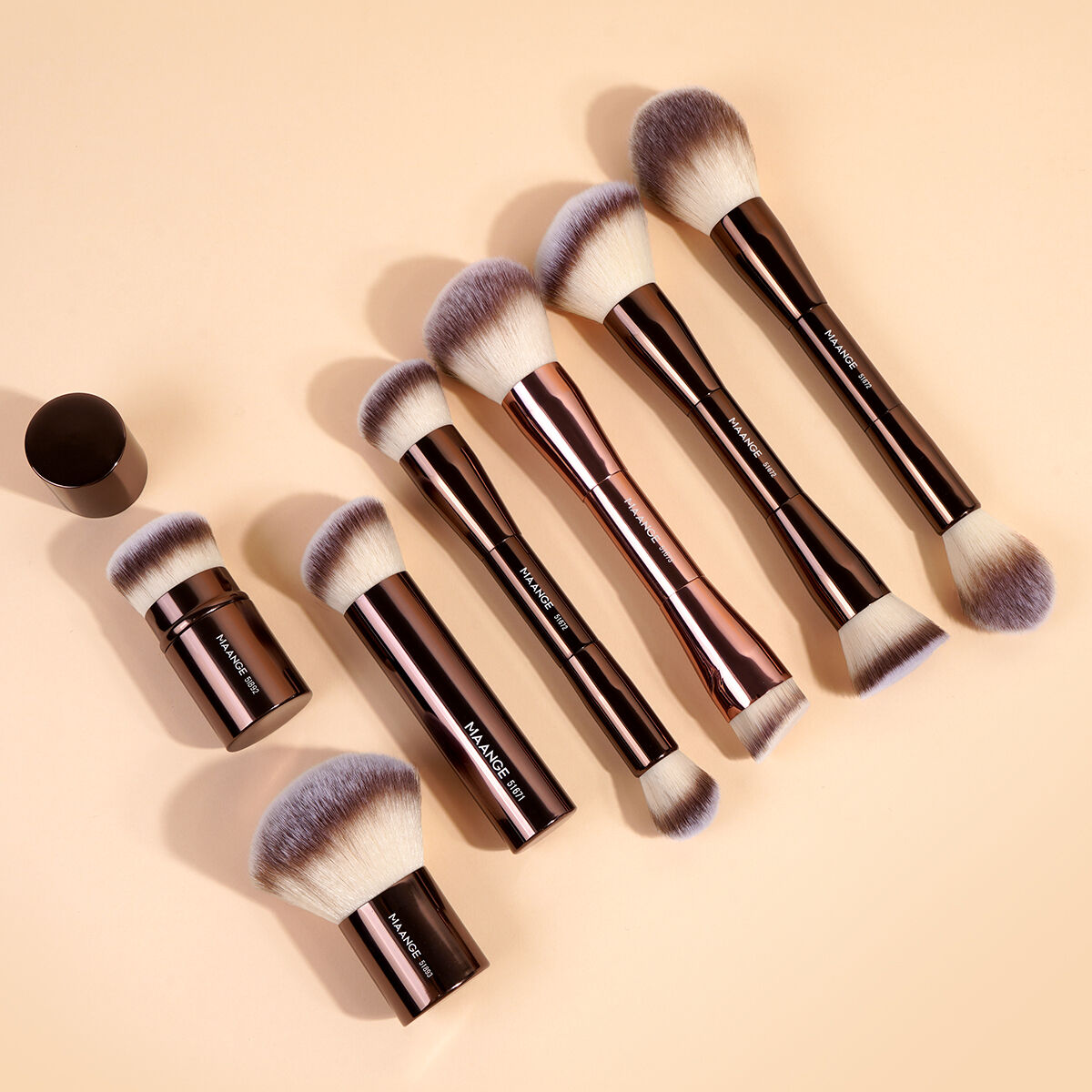 7 Pieces Makeup Brush with Flannelette Bag