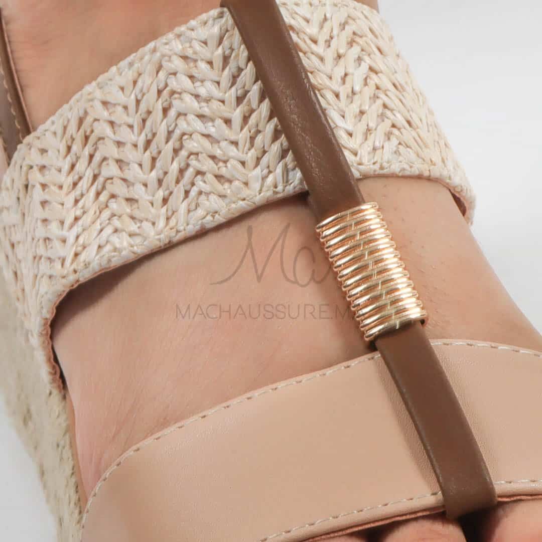 Winkle – Sandales Compensées En Beige thumbnail 2