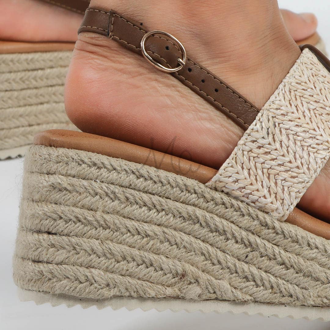 Winkle – Sandales Compensées En Beige thumbnail 4