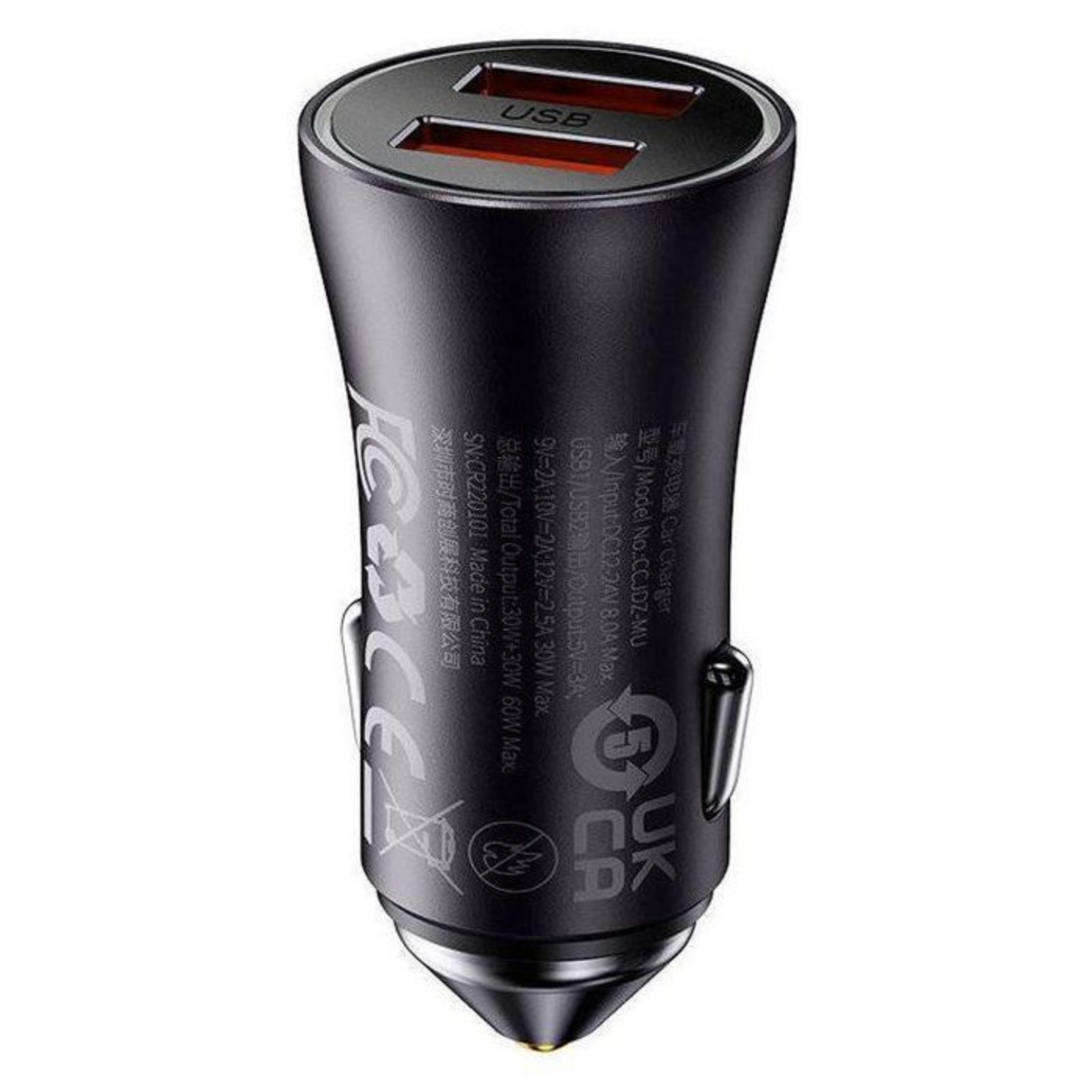 Chargeur de Voiture - Golden Contactor Max - 2 Ports - Charge Rapide Jusquà 60w