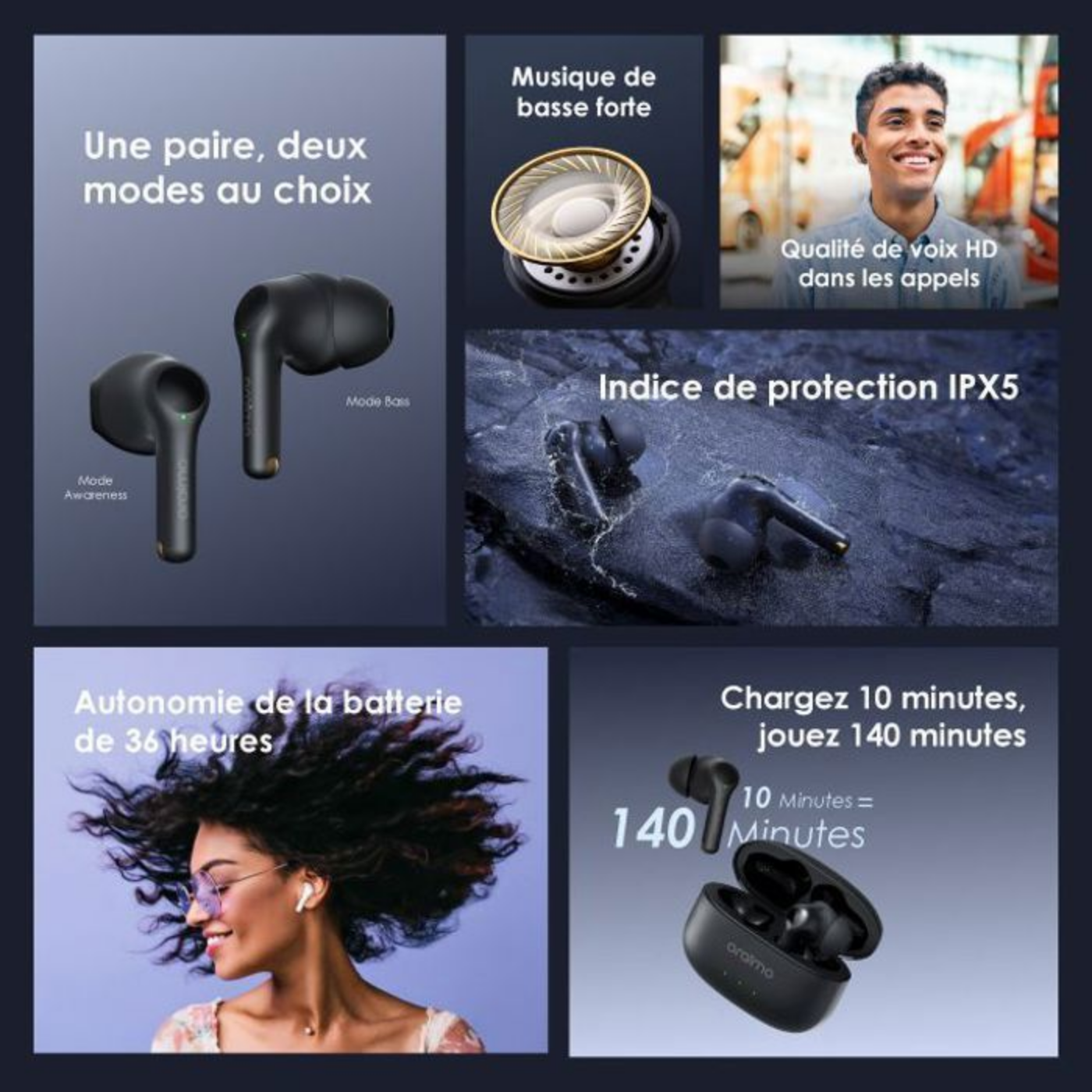 Freepods 3c Voix Hd dans les Appels Personnalisez Musique thumbnail 3