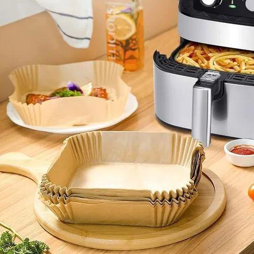 Set 50 Pièces Papier Cuisson Pour Air Fryer Prédécoupé