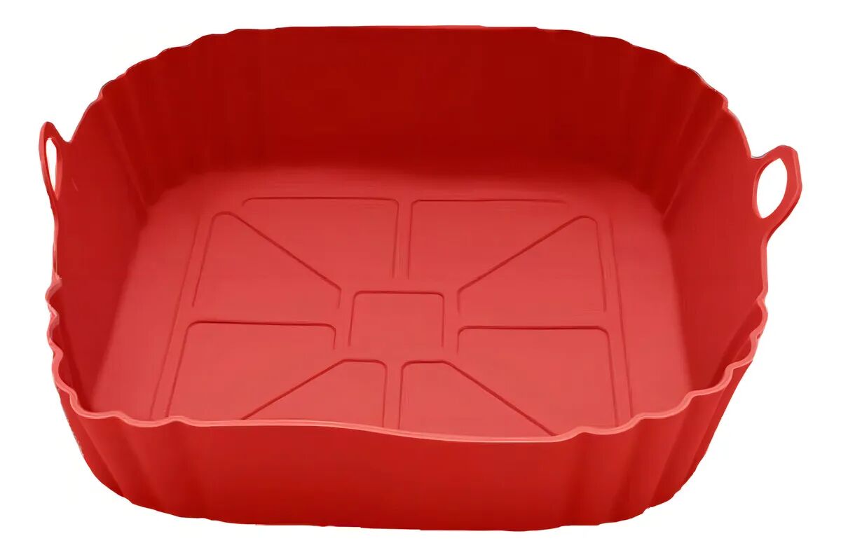 Frayer Moules en Silicone Alimentaire Résistant à la Chaleur 20CM,pour Air Fryer couleur aleatoires