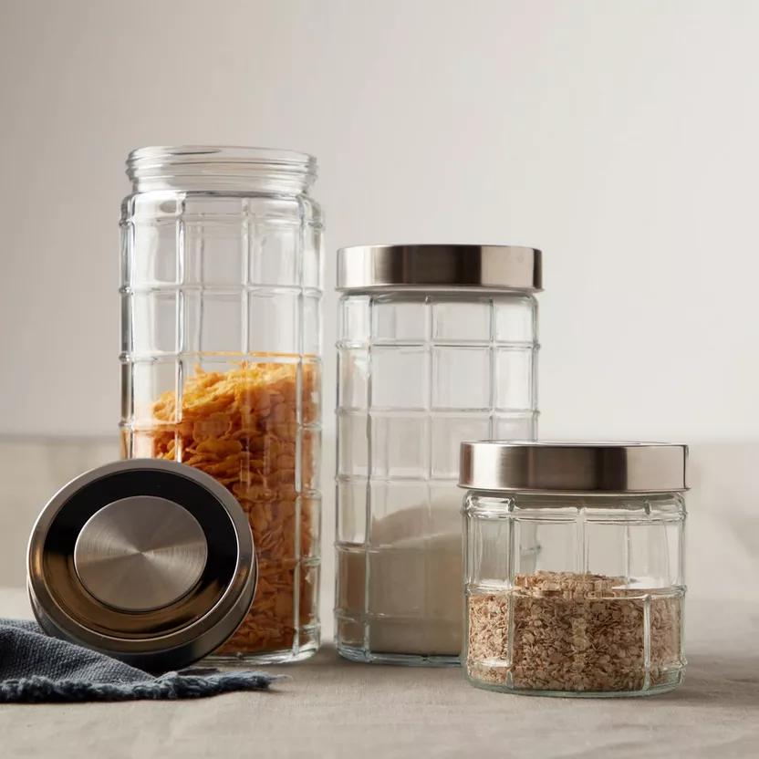 Set de 2 Bocals en Verres pour une Meilleure Conservation pour Marinade et Huiles 2L et 2,5L