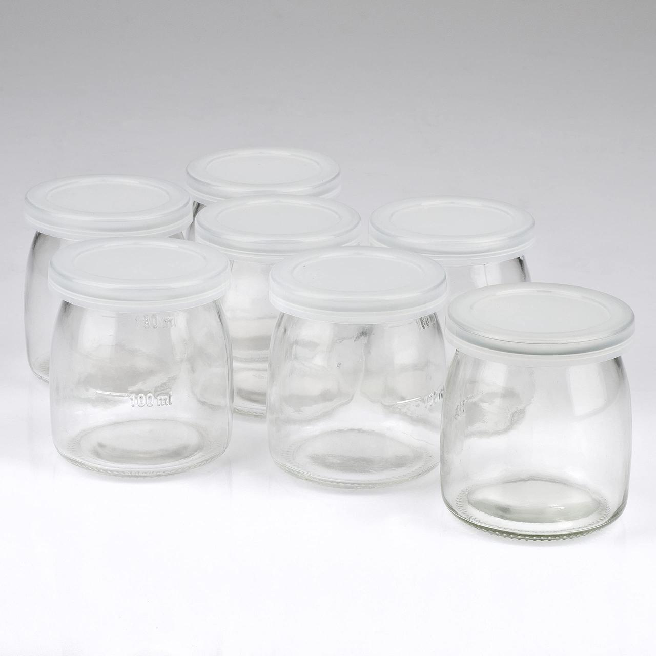Set 6 Pièces Pot Yaourt 212 ML Transparent