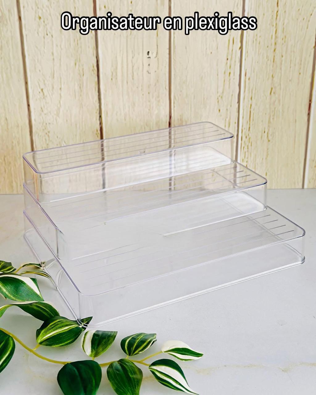 ORGANISATEUR A 3 NIVEAUX MULTIFONCTIONS EN PEXIGLACE POUR ORGANISER VOS BOITES DE 29CM/23CM