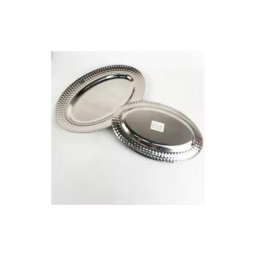 Plat Ovale En Métal Argenté