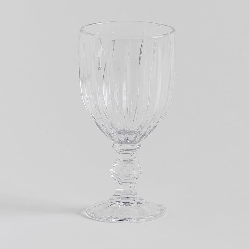 Set De 6 Verres à Pied Transparent Cristal