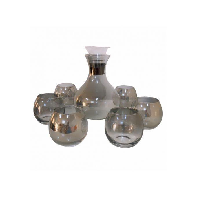 Ensemble de 7 pièces- Carafe et 6 verres thumbnail 2