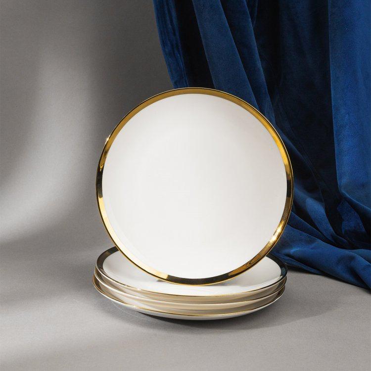 Set 6 Assiettes avec Détail Doré