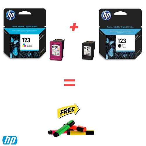 Cartouche 123 Noir + 123 tri couleur ( Jeux Fleurissant Offert )