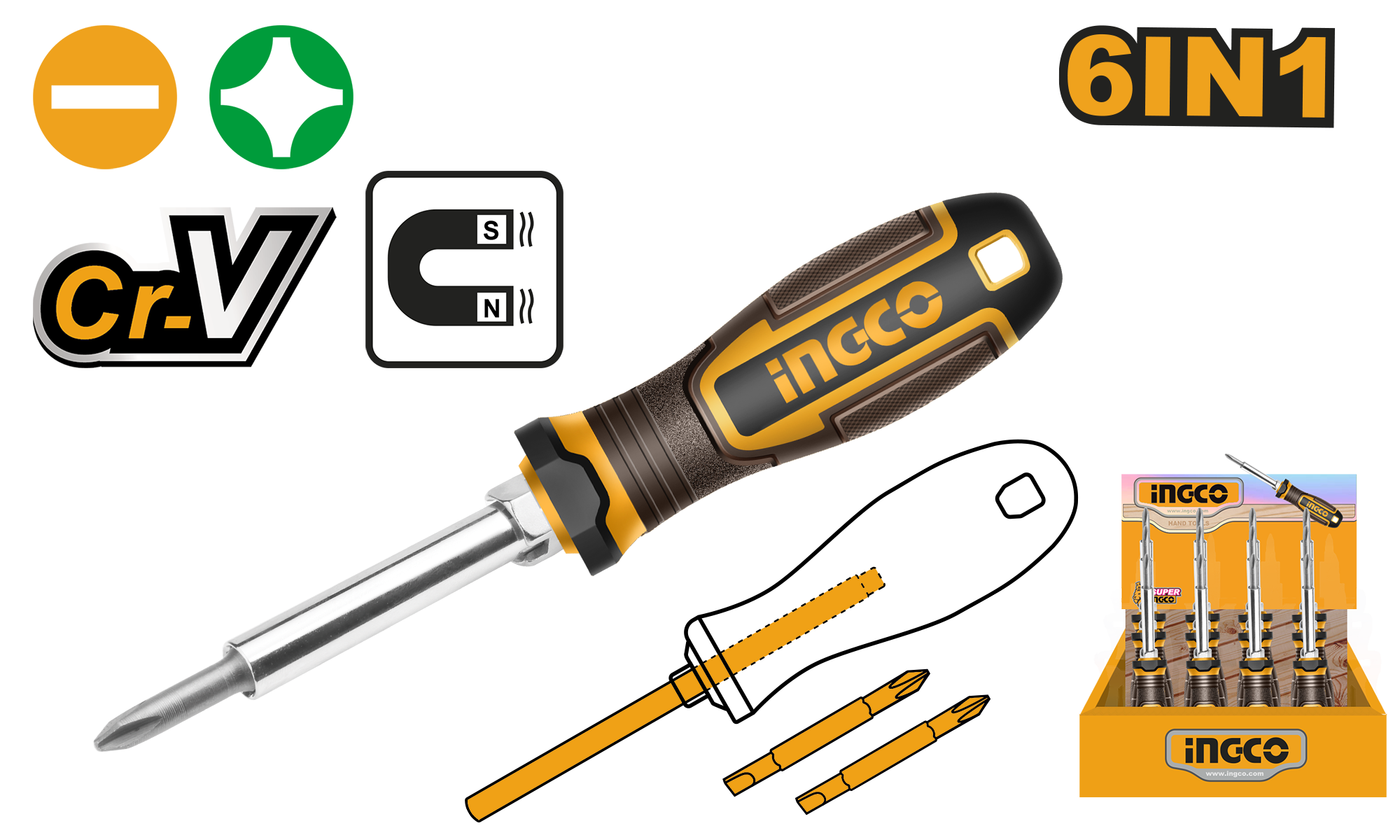 Jeu de tournevis 6 en 1