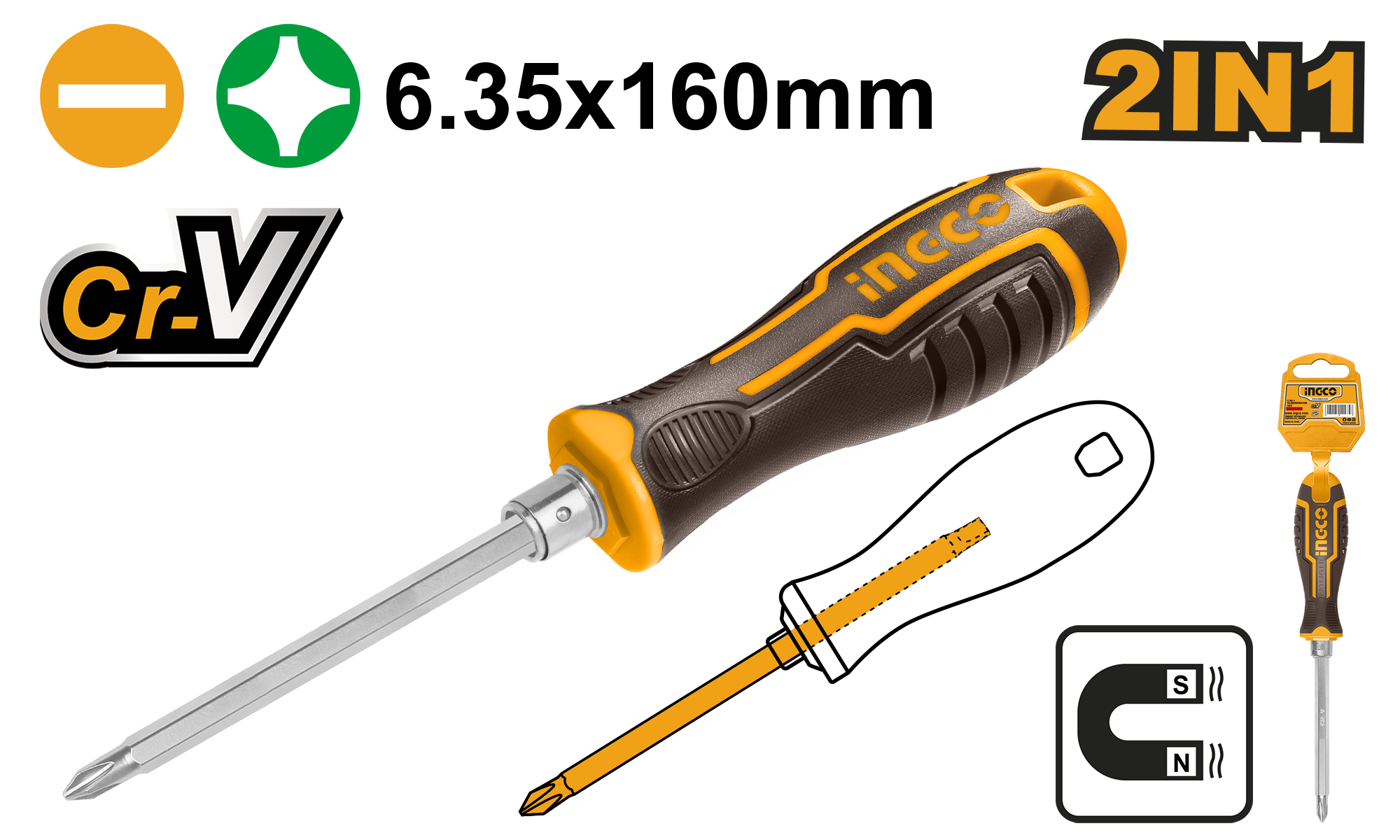 Jeu de tournevis 2 en 1PH2 + SL6