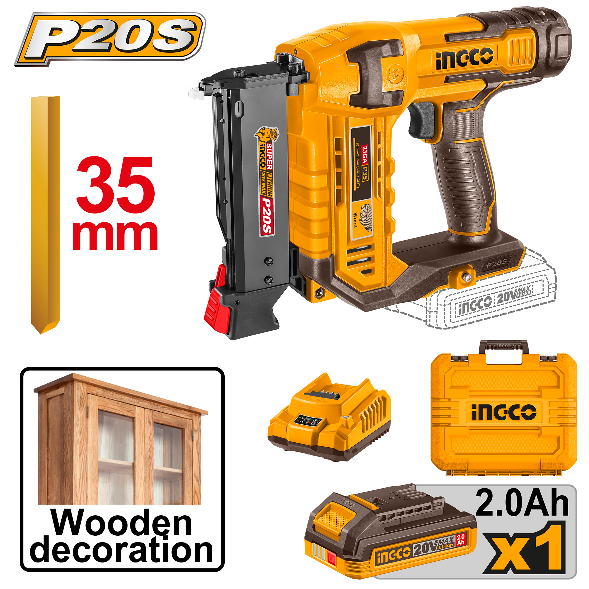 Cloueuse 20v 1batt À Goupilles