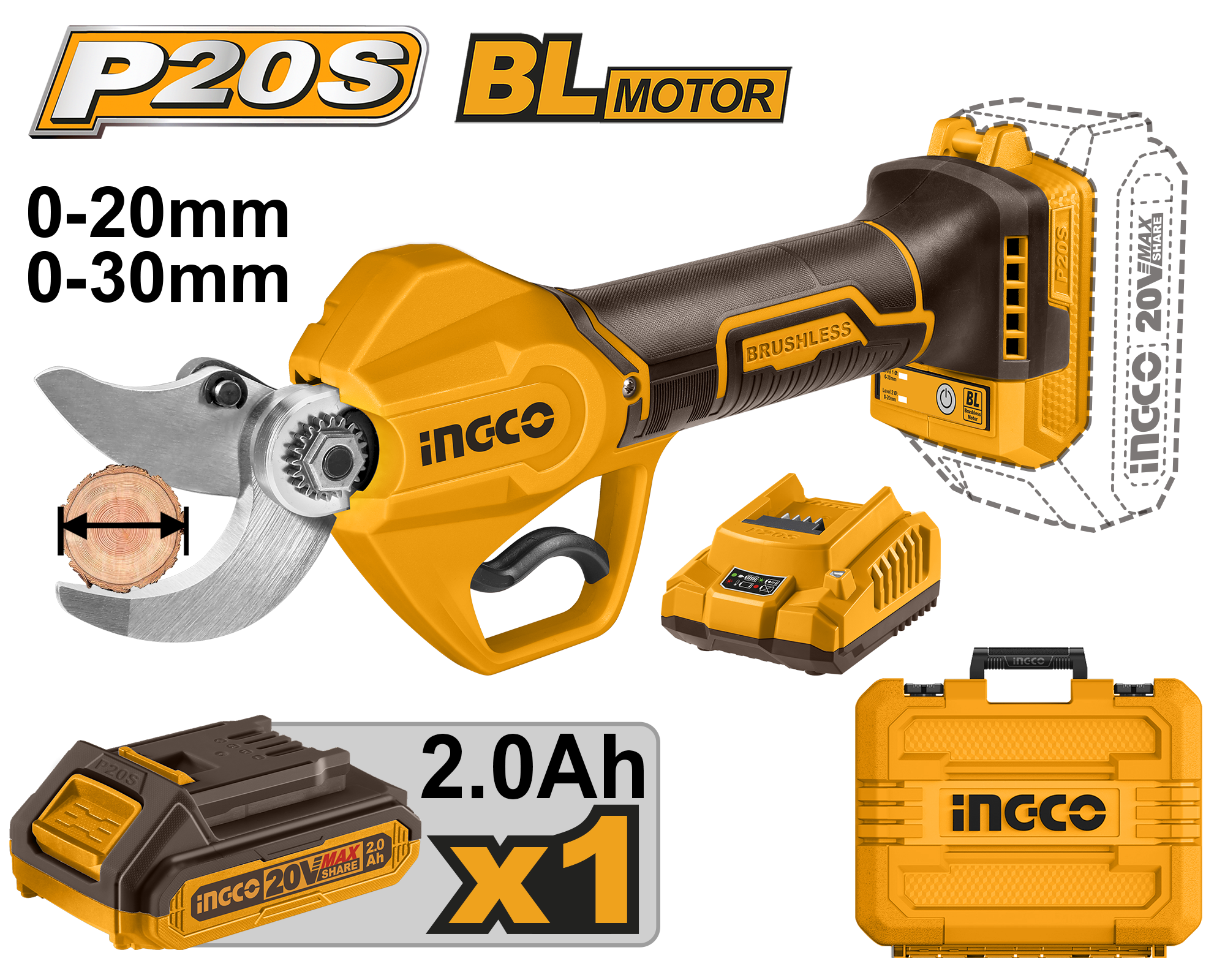Cisaille Droite 20v 1batterie