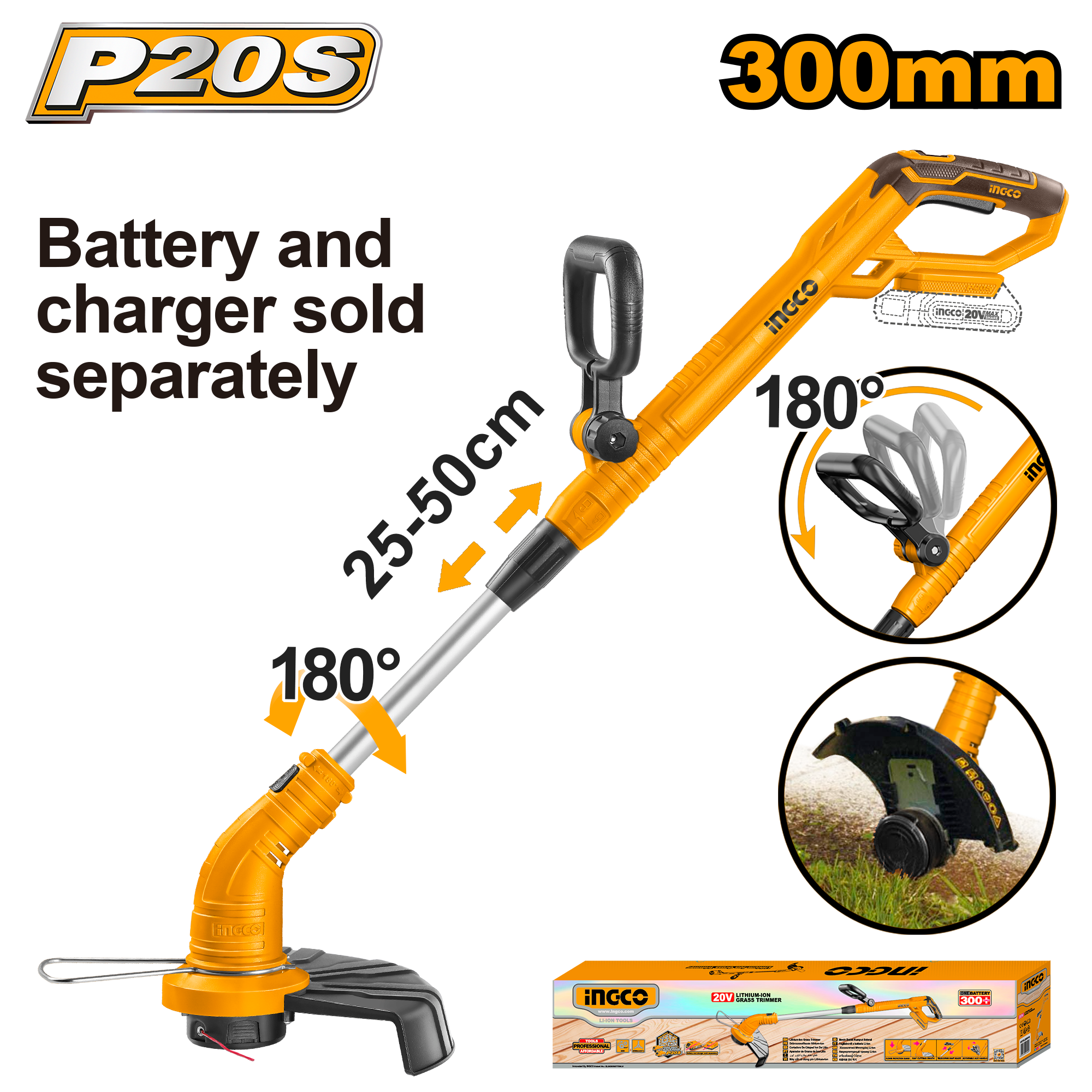 Débroussailleuse 20v Batterie/chargeur Non Inclus