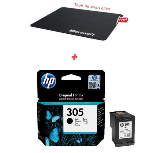Cartouche 305 Noir Compatible avec les Imprimantes Jet D'encre HP Deskjet 2710, 2720 ( tapis de souris offert )