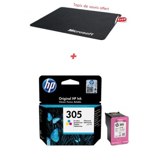 Cartouche 305 Couleur Compatible avec les Imprimantes Jet d'encre HP Deskjet 2710, 2720 ( tapis de souris offert )