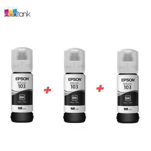 3 x Bouteilles d'encre Original 103 Noir ( 4500 pages ) Pour les Imprimantes