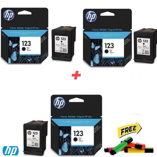 Pack de 3 Cartouches 123 Black ( Jeux fleurissant Offert )