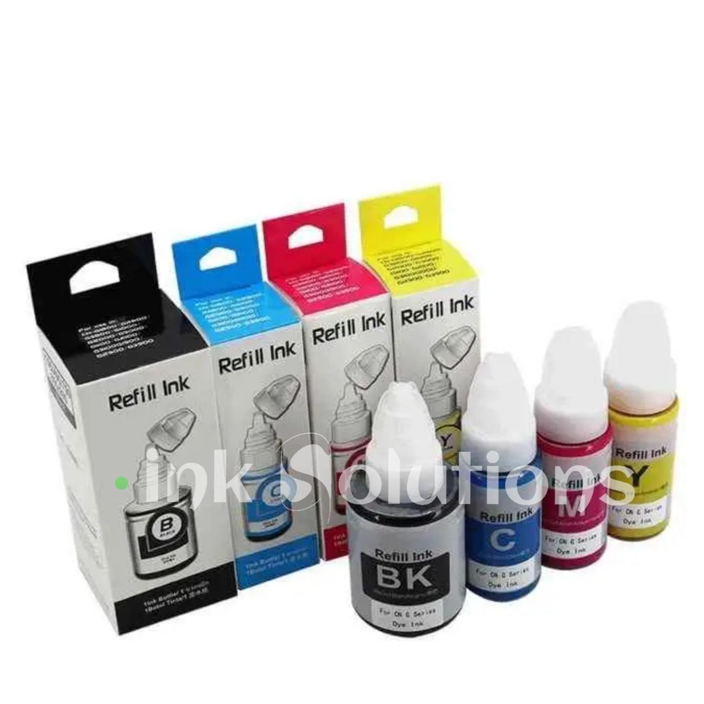 Pack de 4 bouteille d'encre GI-490 - Compatible