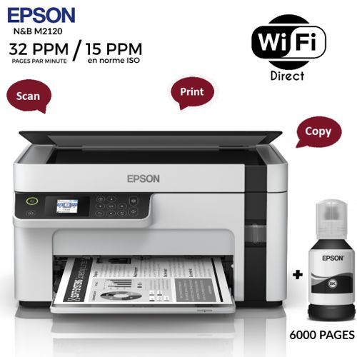 Imprimante à réservoirs EcoTank M2120 N&B Wi-Fi