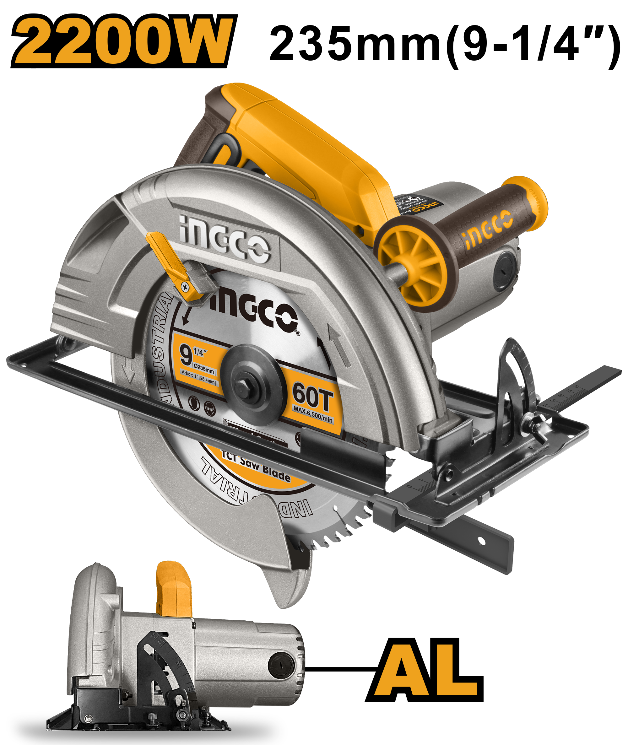 Scie circulaire 235mm 2200W + 1 lame