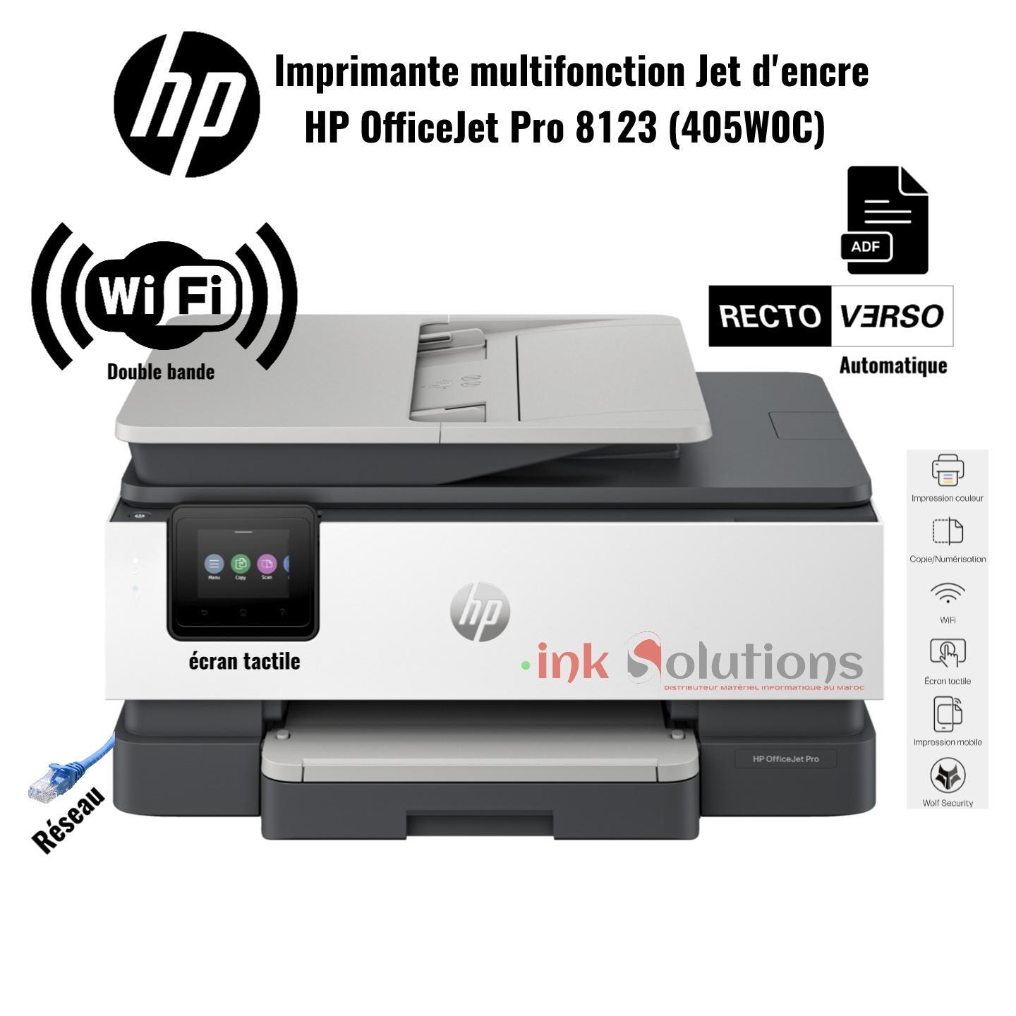 Imprimante multifonction Jet dencre OfficeJet Pro 8123 (405W0C) remplace 8023